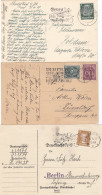 Deutsches Reich 3 Postkarten Perfin Ab 1923 - Lettres & Documents