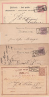 Deutsches Reich 4 Postkarten Ab 1874 - Oblitérés