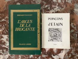 2 Livres Pour Connaître Les Différents Types D.objets Anciens Et Poinçons D’etain - Bücherpakete