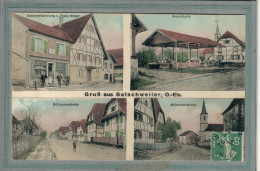 CPA - BALSCHWEILER (68) BALSCHWILLER - Carte Type Gruss-Souvenir-Multivues Colorisée - 1914 - Sonstige & Ohne Zuordnung