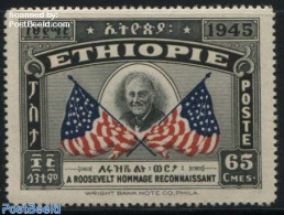 Ethiopia 1947 65c, Stamp Out Of Set, Mint NH, History - Flags - Ethiopia