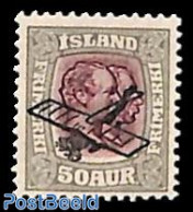 Iceland 1928 50A, Stamp Out Of Set, Unused (hinged), Transport - Aircraft & Aviation - Unused Stamps