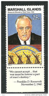 Roosevelt élu Pour 3 Ieme Terme 1940, Phrase De Roosevelt Sur Vignette Attenante. Yv. 323 . 1 T-p Neuf ** - 2. Weltkrieg