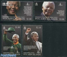 Pitcairn Islands 2014 Nelson Mandela 4v, Mint NH, History - Nobel Prize Winners - Politicians - Nelson Mandela - Nobelprijs