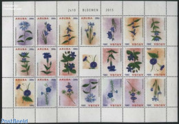 Aruba 2015 Flowers M/s, Mint NH, Nature - Flowers & Plants - Autres & Non Classés