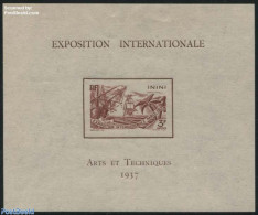 French Guyana 1937 Inini, Exposition S/s, Unused (hinged), Transport - Ships And Boats - Boten