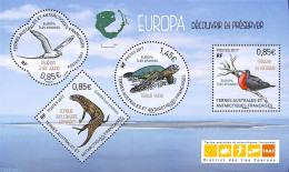 French Antarctic Territory 2017 Animals Europa S/s, Mint NH, Nature - Various - Animals (others & Mixed) - Birds - Rep.. - Neufs