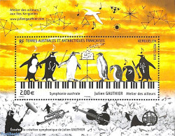 French Antarctic Territory 2018 The Sound Stamp S/s, Mint NH, Nature - Performance Art - Penguins - Music - Unused Stamps