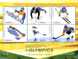 Marshall Islands 2018 Olympic Games Pyeongchang  6v M/s, Mint NH, Sport - (Bob) Sleigh Sports - Ice Hockey - Olympic G.. - Wintersport (Sonstige)