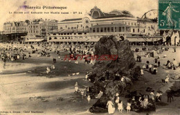 CPA BIARRITZ - LA ROCHE AUX ENFANTS PAR MAREE BASSE - Biarritz