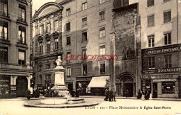 CPA LYON - PLACE MEISSONNIER ET EGLISE SAINT PIERRE - Autres & Non Classés