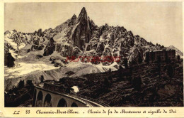 CPSM CHAMONIX - CHEMIN DE FER DU MONTENVERS ET AIGUILLE DU MIDI - Chamonix-Mont-Blanc