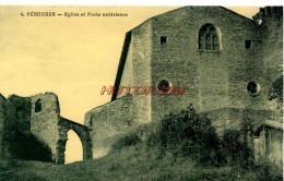 CPA PEROUGES - EGLISE ET PORTE EXTERIEURE - Pérouges