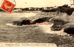 CPA ROYAN ( COTE D'ARGENT) - VUE DES ROCHERS ET DE LA PLAGE DE PONTAILLAC - BR - Royan