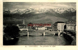 CPA GRENOBLE - VUE GENERALE ET LES ALPES - Grenoble