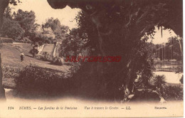 CPA NIMES - LES JARDINS DE LA FONTAINE - VUE  TRAVERS LA GROTTE - LL - Nîmes