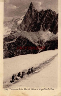 CPA CHAMONIX - TRAVERSEE DE LA MER DE GLACE ET AIGUILLES DU DRU - Chamonix-Mont-Blanc