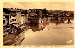 CPA CASTRES - COURS DE L'AGOUT , VU DU PONT NEUF - Castres