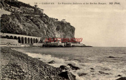 CPA MENTON - LA FRONTIERE ITALIENNE ET LES ROCHES ROUGES - Menton