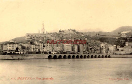 CPA MENTON - VUE GENERALE PRISE DE LA FRONTIERE ITALIENNE - Menton