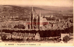 CPA MENDE - VUE GENERALE ER LA CATHEDRALE - LL - Mende