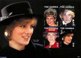 Gambia 2010 Princess Diana 4v M/s, Mint NH, History - Charles & Diana - Kings & Queens (Royalty) - Royalties, Royals