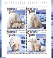 Guinea Bissau 2014 Polar Bears 4v M/s, Mint NH, Nature - Bears - Guinée-Bissau