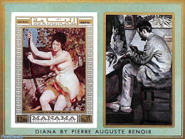 Manama 1970 Renoir Painting S/s, Imperforated, Mint NH, Art - Nude Paintings - Paintings - Manama