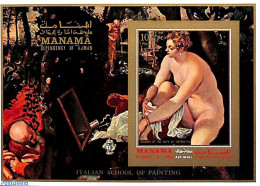 Manama 1971 Paintings S/s, Imperforated, Mint NH, Art - Nude Paintings - Paintings - Manama
