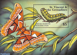 Saint Vincent 2001 Rotschildia Orizaba S/s, Mint NH, Nature - Butterflies - Insects - St.Vincent (1979-...)