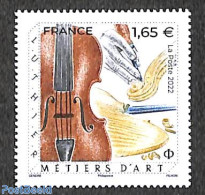 France 2022 Handicrafts, Luthier 1v, Mint NH, Performance Art - Music - Musical Instruments - Art - Handicrafts - Unused Stamps