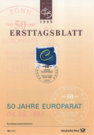 Germany Deutschland 1999-18 50 Jahre Europarat, 50 Years Of The Council Of Europe, Cancled In Bonn - 1991-2000