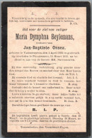 Bidprentje Varendonk - Beylemans Maria Dymphna (1831-1912) - Devotion Images