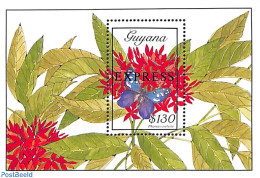 Guyana 1989 Butterfly, EXPRESS S/s, Mint NH, Nature - Butterflies - Guyane (1966-...)