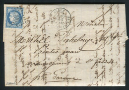 Belle Lettre De Muret Pour Pointis Inard ( 1875 ) Avec Un N° 60 - 1849-1876: Classic Period