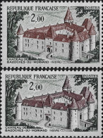 France 1972 Y&T 1726. Château De Bazoches-du-Morvand, Nièvre. Toiture Brun Clair Et Brun Foncé - Kastelen