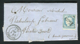 Belle Lettre De Fronton Pour Pointis Inard ( 1871 ) Avec Un N° 60 - Cachet GC 1599 - 1849-1876: Classic Period
