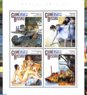 Guinea Bissau 2014 Impressionists, Mint NH, Transport - Ships And Boats - Art - Nude Paintings - Paintings - Boten