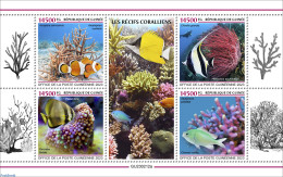 Guinea, Republic 2023 Fishes And Corals, Mint NH, Nature - Fish - Corals - Corals - Vissen