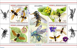 Guinea, Republic 2023 Wasps, Mint NH, Nature - Flowers & Plants - Insects - Other & Unclassified