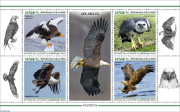 Guinea, Republic 2023 Eagles, Mint NH, Nature - Birds - Birds Of Prey - Other & Unclassified