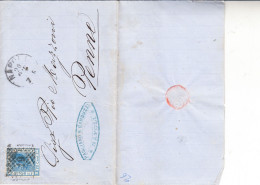 ITALIA  1867 - Sassone  26 Su Lettera Da Napoli A Penne - Marcofilie