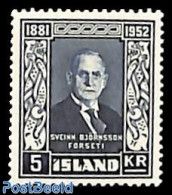 Iceland 1952 5kr, Stamp Out Of Set, Mint NH - Neufs
