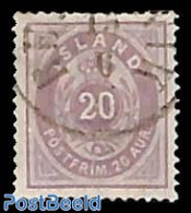 Iceland 1876 20A, Used, Used Or CTO - Oblitérés