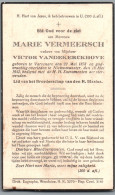 Bidprentje Varsenare - Vermeersch Marie (1878-1942) - Devotion Images