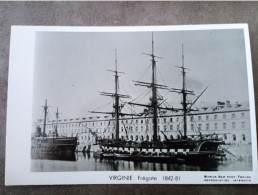 CP MARIUS BAR VIRGINIE FREGATE 1842 81 - Warships