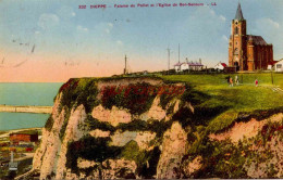 CPA DIEPPE - FALAISE DU POLLET ET L'EGLISE DE BON-SECOURS - LL - Dieppe