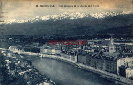 CPA GRENOBLE - VUE GENERALE ET LA CHAINE DES ALPES - Grenoble