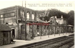 CPA GUERRE DE 1914 - SENLIS - LA GARE - SENLIS INCENDIE PAR LES ALLEMANDS - Weltkrieg 1914-18