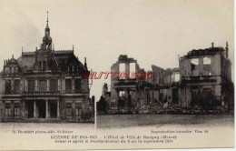 CPA GUERRE DE 1914-1915 - REVIGNY (MEUSE) - L'HOTEL DE VILLE AVANT ET APRES - Weltkrieg 1914-18
